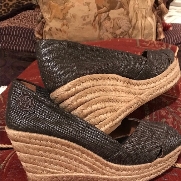 TORY BURCH WEDGE ESPADRILLES - Picture 1 of 5